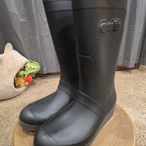 Women's Black Winter Rain Boots